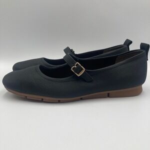 Dr Scholls Timeless Mary Jane Black Flats Comfort Shoes Women Size 9